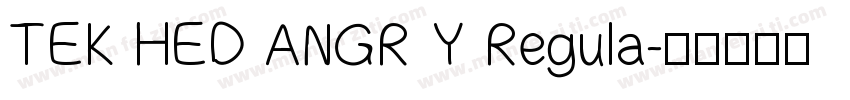 TEK HED ANGRY Regula字体转换